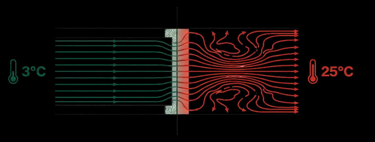 Diagramă comparativă transfer termic - PolistiSIP vs structură tradițională
